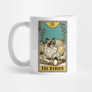 Funny cat | The Reader tarot deck | Funny cat and books Mug